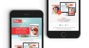 Vital branded digital content shown on mobile devices