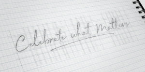 Celebrate What Matters Logo Pencil Sketch
