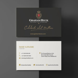 Graham Beck business cards