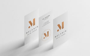 Melanin Skin Food Brand Identity Business Cards