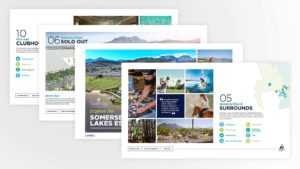 Somerset Lakes property marketing publication and site plan