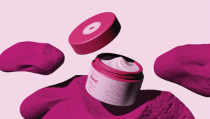 Pink cosmetic packaging and product presentation